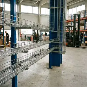 HUAPENG Carbon Steel CE Certification Wire Mesh Cable Tray Width 50mm-600mm Wire Mesh Cable Tray