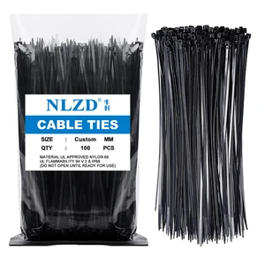 Eco Friendly White/Black Nylon Cable Ties 4.0x500mm Self Locking Easy Cut -40~+90 for DIY Projects Home Cable Management