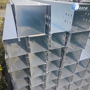 Cable Trunking Galvanized 50mm X 50mm Solid Metal Cable Tray Galv