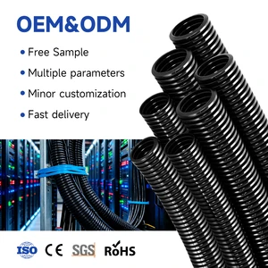 PA66 Polyamide PE PP Customizable Size Color Flexible Electrical Corrugated Conduit Fittings Nylon Corrugated Conduit