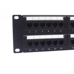 Wholesale Price High-Quality 24 Port Patch Panel Cat5E Cat6 Cable Panel Keystone Jack Utp Patch Panel of Pass Test