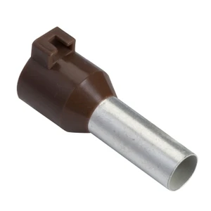 For SCHNEIDER ELECTRIC DZ5CA102 Medium Size Brown Cable End Caps 10mm Insulated for Clip-in Marker 1 Bag NF