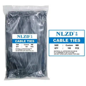 Professional Grade Black UV Nylon Cable Ties Freeze Resistant Plastic Zip Cable 250mm Multi-Size Set Industrial