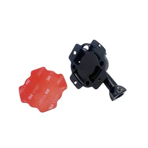 Action Camera Accessory 360-Degree Rotation Helmet Base 3M Adhesive Cambered Helmet Mounting Bracket for Goprp Hero 13 12 11 10
