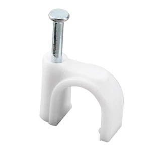 Plastic Cable Clips Wire Cable Clips PE White Black Electrical Accessories CE ROHS UKCA Screw Clip and Fastener