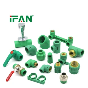 IFAN Wholesale PPR Factory Green PPR Pipe Fittings Water Supply Home System Plumbing PPR Pipe and Fittings