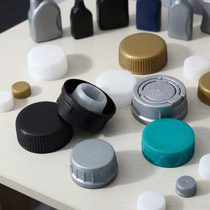 Round Tamper Proof Industrial Plastic PE Screw Cap For Engine Oil Bottle