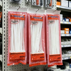 RUISTE R4.8031 4.8mm Width Self-Locking Nylon 66 Cable Ties 200mm 250mm 300mm Length Fast Delivery