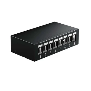 8/12 Port Shielded Steel Black RJ45 Cat6/Cat6A Blank Patch Panel 0.5 U 1 U Unloaded for Networking