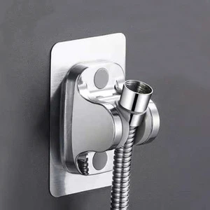 Strong Adhesive Wall Mounted Plastic Bracket Adjustable hand Shower head Holder Shower Accessories