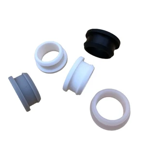 SDPSI4.5-30mm Round Hollow Plugs Silicon Rubber Threading Coil With Snap-on Grommet Hole Plug End Caps Bung Wire Cable Protect B