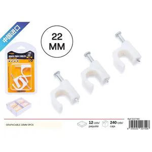 22mm Semicircular Stapleable Cable Clips 3pcs Set for Hardware and DIY Projects