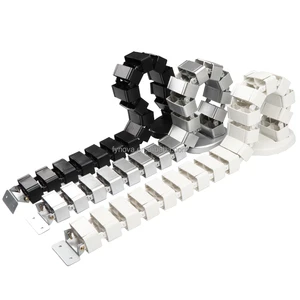 Modern Designed Plastic Cable Tidy Adjustable Under Desk Snake Cable Manager Vertical Cable Organizer for Office Computer Desk