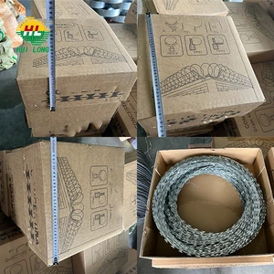 Bobina De Alambre De Espino De Acero Inoxidable Tipo Concertina Con Cuchillas De Constantine Para Instalaciones De Seguridad Y