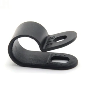 3/8 Inch Nylon Plastic Thickened Wire Clip 9.5mm PA66 R-type Cable Clamps