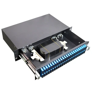 High-quality Cold-rolled Ftth 12 24 48 96 144 Port Patch Panel Fiber Optic Rack Mount Patch Panel Patch Panel Odf