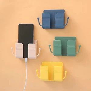 Universal Multifunction Home Mobile Wall Mount Stand Adhesive Phone Charging Holder Bracket Storage Mobile Phone Holders