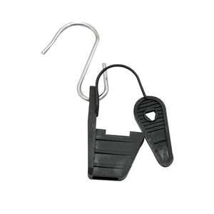 Plastic Outdoor New S-type Cable Fitting FTTH Fiber Optic Drop Cable Metal Plastic Clamps For Messenger Cable Retractor