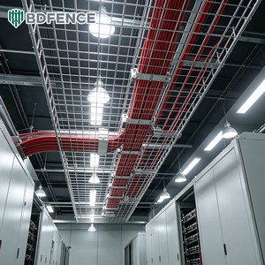 Lightweight Galvanized Grid Cable Tray Integrated Weld High Load Mesh Basket for Communication Room Plant Cable Laying