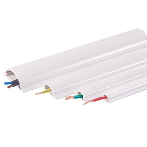 High Quality PVC Cable Duct Trunking with Adhesive Tape Plastic Electricity Wire Cable Conduit Floor Trunking
