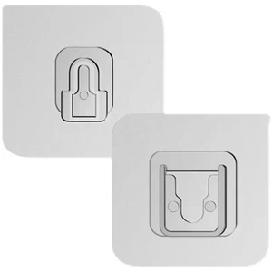 Interlocking Self Adhesive Wall Mount Bracket No Nail Traceless Holder for Power Strip Router Shelf Organizer Cable Management
