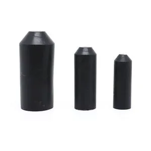 Soft Black Custom Waterproof Wire Sleeve Thread Rubber PVC End Caps for Tube Cable End Caps Cable Accessories Sealing End Caps
