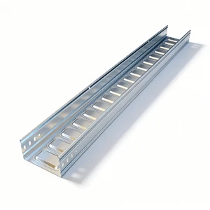 Galvanized Steel Press-Formed Solid Through Cable Tray & Trunking For Industrial Construction Cable Laying Ladder Tray