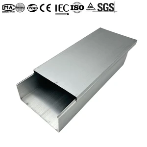 Aluminum Alloy Channel Type Cable Tray Custom Fully Enclosed Cable Tray Support System for Cable Lying