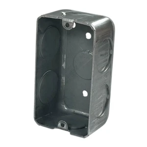 1.6mm Thick 3/4 Inch Knockouts Rectangular Galvanized Steel Single Gang Junction Box with Anti-Corrosion Fire Resistant Features