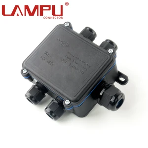 IP68 Multi-Way Sealed Electrical Wire Junction Enclosure In-Out Waterproof Cable Connector Box for Landscape Lighting Wiring