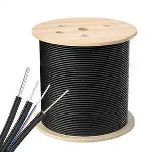 GETEKnet OEM ODM Fiber Optical Network Internet FTTH Drop Cable 1KM 1 2 4 6 8 Core Single Mode 9/125 LSZH G657a FRP/Steel