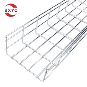 CE ISO 200mm Width Wire Basket Cable Tray OEM Supply for Low Voltage Cabling