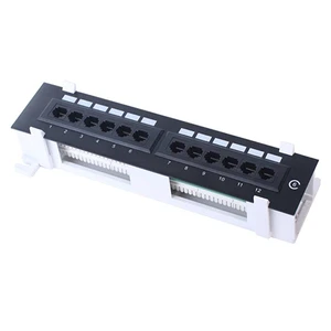 Fully Loaded 12 Port Wall Mount Patch Panel Rack Rj45 Utp Cat6 Cat5e Patch Panel