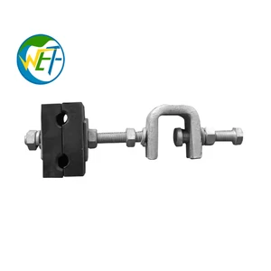 Wolf FTTH Overhead Accessories Pole OPGW ADSS Fiber Optic Cable Rubber Cushion Aluminum Alloy Lead Clamp/Downlead Clamp Electric