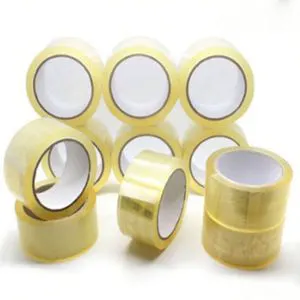 Bopp Jumbo Roll Tape 45mm*50m Yellow Clear Super Strong Single Sided Pressure Sensitive Heat-Resistant Rubber Masking Tape