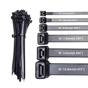 Nylon PA66 Heavy Duty Self-Locking Cable Zip Ties 100-450mm Custom Lengths Fire Rating 94V-2 CE Certified