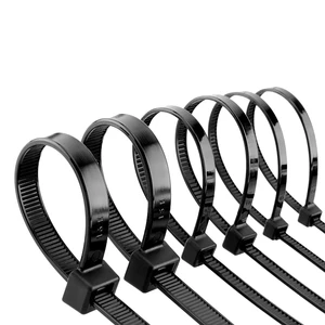 Best Factory Price Nylon66 Cable Ties Self-Locking Zip Ties White Black 6 Inch Electrical Nylon Strap Cable Ties 3.6x150mm 250mm