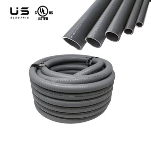 UL Listed 1/2 In. Non-Metallic Liquid Tight Flexible Conduit LFNC-B Grey PVC Waterproof Electrical Tubing For Wire Protection