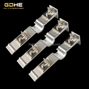 Heavy Duty Curtain Bracket Double Wall Mounted Curtain Track Holder Bracket Metal Curtain Rail Brackets Iron Install Brackets