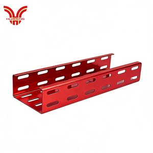 HUAPENG Carbon Slotted Cable Tray Fire-Resistant Heat Dissipation Perforated Cable Tray for Commercial Complexes