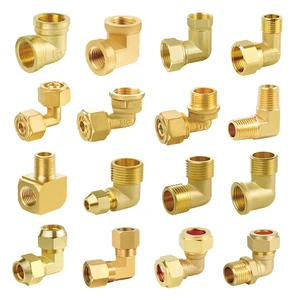 High Quality NPT 1/2 Brass Pipe Fitting Elbow High Pressure Forged Class 150 Customizable For Building Water Supply and Drainage