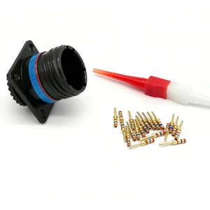 D38999/20WD19PN Waterproof Automotive Wire Connector Micro Coaxial Cable Connector