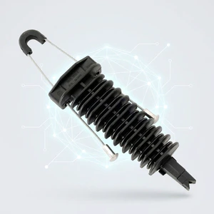 PA2000 Tension Clamp Wedge Type ADSS Fiber Optic Drop Cable Anchor Dead End Plastic Body Aluminum Alloy UV Protected Aerial