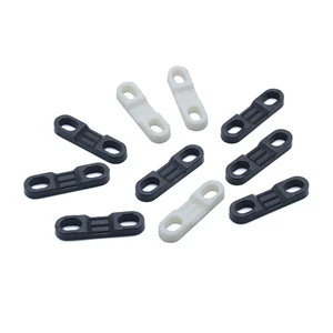 16mm Center Distance Slotted Concave Cable Holder Clips Electric Wire Cable Clamp with Screw Hole Plastic Cable Management Tool