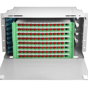 ZAWEDA DF006 SC/APC Pigtail SC/LC Fibre Optic Patch Panel Aluminium Data Center Use Rack Mount ODF Used