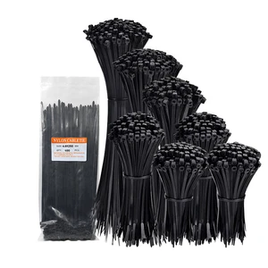 XZH 4.8*250 Wholesale Manufacturer Black Custom Color PA66 Heavy Duty Plastic Self-locking Zip Tie Nylon Cable Ties