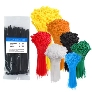 Factory 4-inch Multi-color Nylon Cable Tie 2.5x100mm Plastic Zip Tie 100pcs Per Pack for Computer Garden