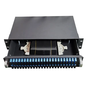 Fiber Optic Patch Panel 96 Port SC/upc Duplex ODF Fiber Optic 96 Core Odf Rack Fiber Patch Panel Rack Mounted 2u 96 Port Odf