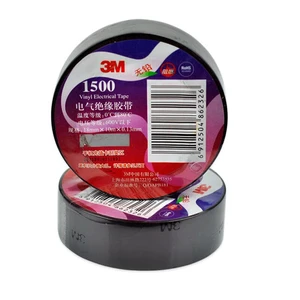 3M 1500 Black PVC Insulating Adhesive Tape Waterproof and Flame-Retardant Strong Current Resistance