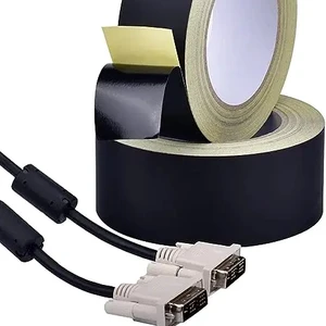 Black Insulating Cellulose Acetate Tape High Adhesive Flame Retardant Acetic Acid Cloth Tape